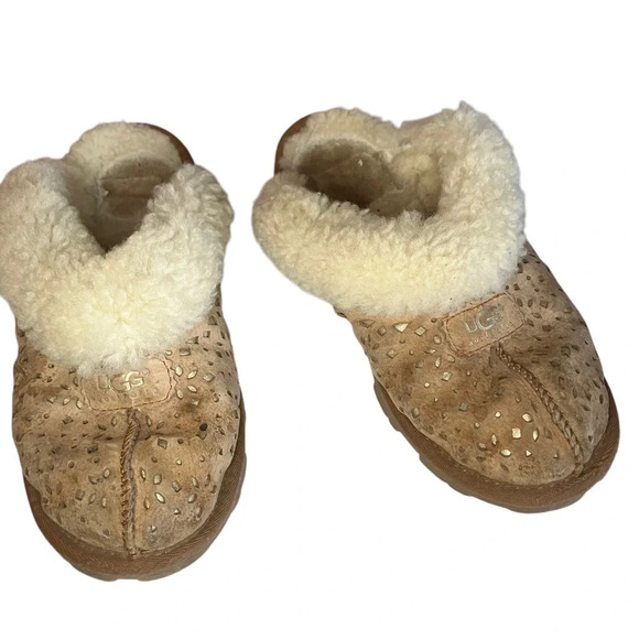 UGG Coquette Clog Slippers Laser Cut Chestnut 8 - Picture 6 of 8